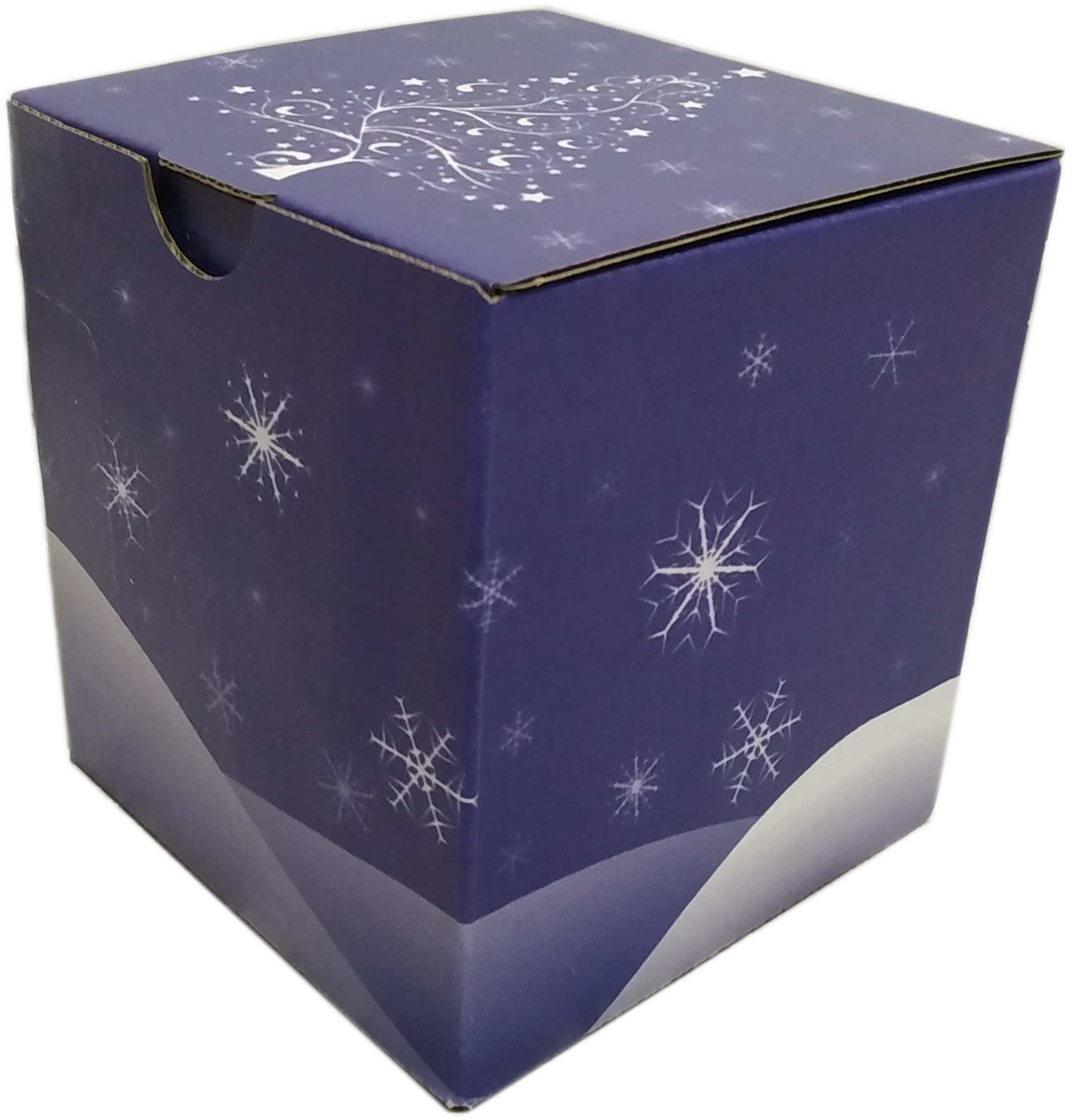 Krabička dárková Vánoční modrá 